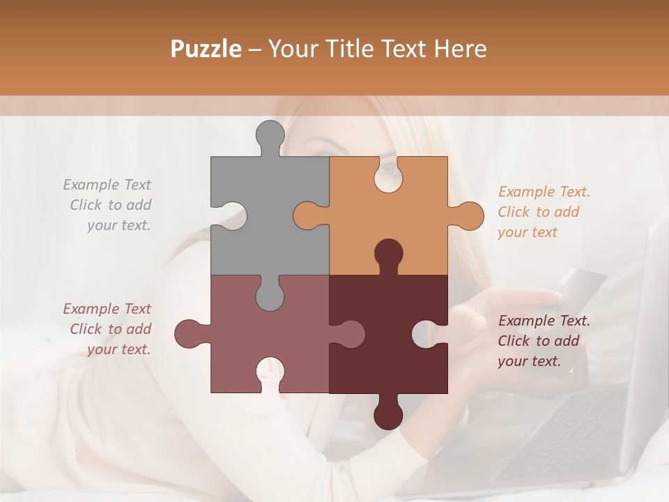 Invest Housewife Holding PowerPoint Template