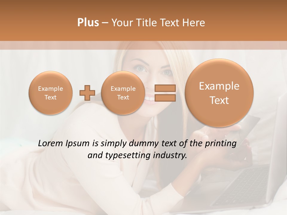Invest Housewife Holding PowerPoint Template