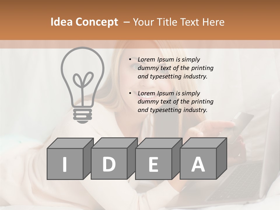 Invest Housewife Holding PowerPoint Template