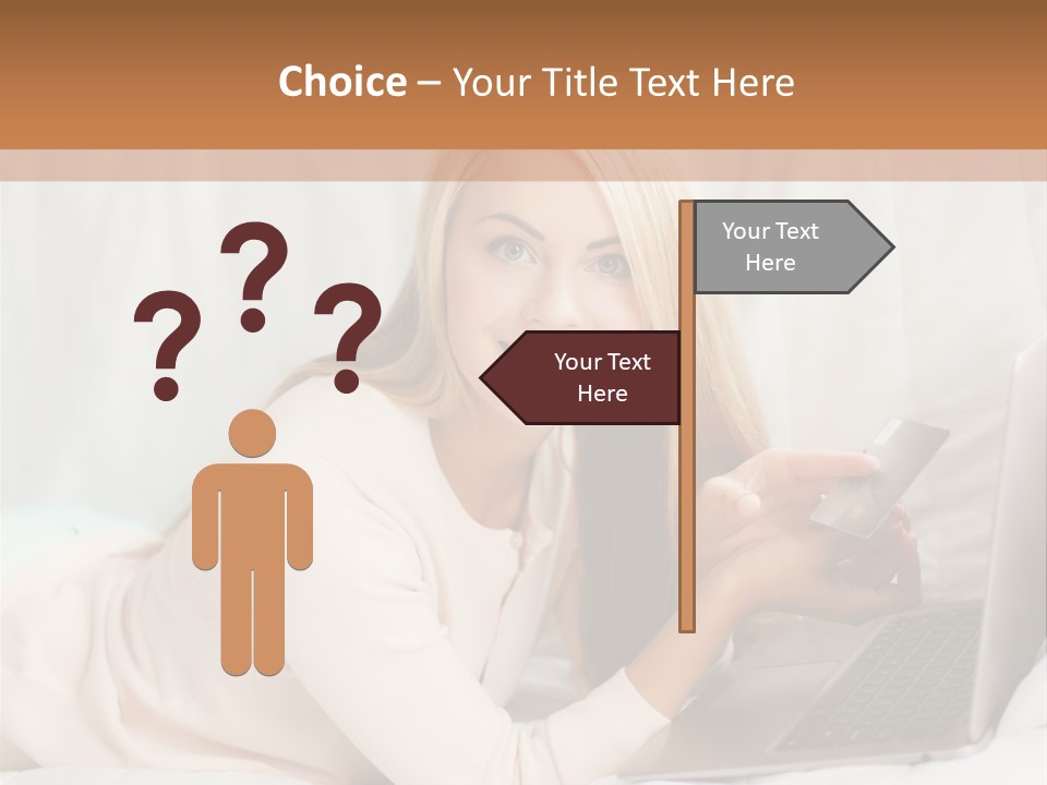 Invest Housewife Holding PowerPoint Template