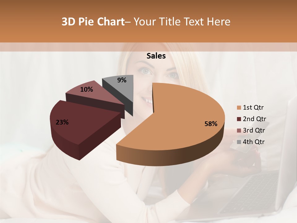 Invest Housewife Holding PowerPoint Template