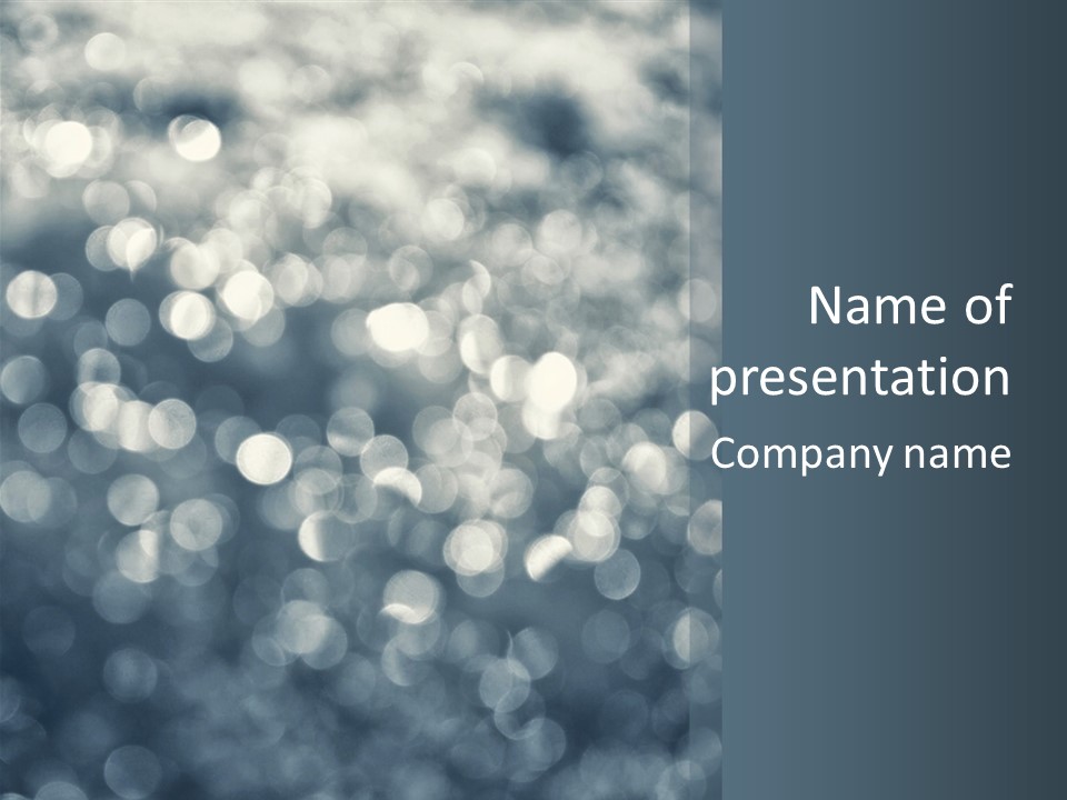 Snowflakes Blink Blurred PowerPoint Template