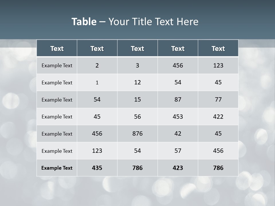 Snowflakes Blink Blurred PowerPoint Template