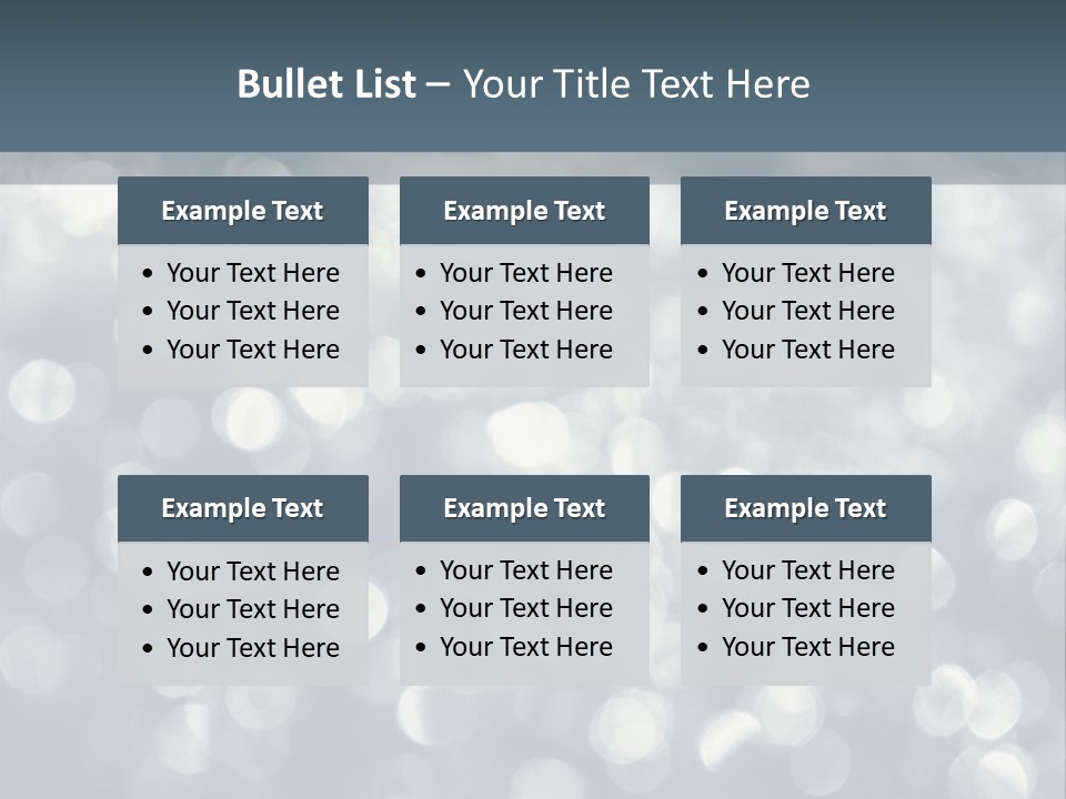 Snowflakes Blink Blurred PowerPoint Template