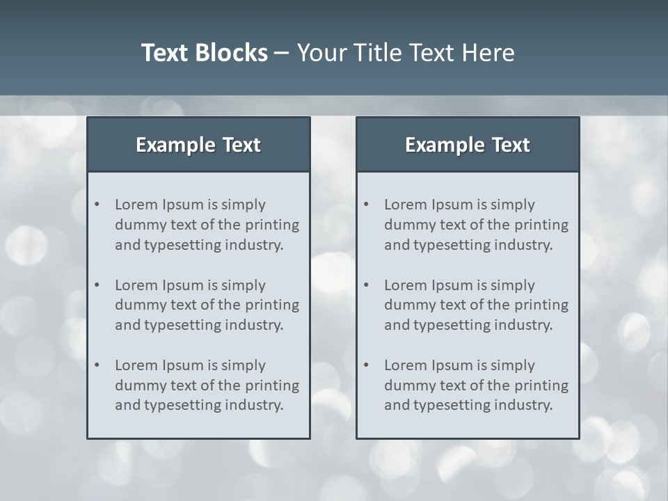 Snowflakes Blink Blurred PowerPoint Template