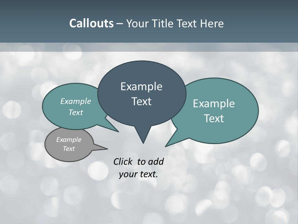 Snowflakes Blink Blurred PowerPoint Template