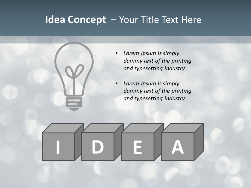 Snowflakes Blink Blurred PowerPoint Template