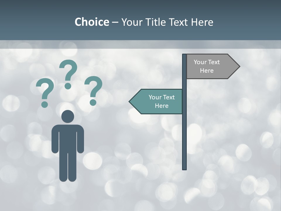 Snowflakes Blink Blurred PowerPoint Template