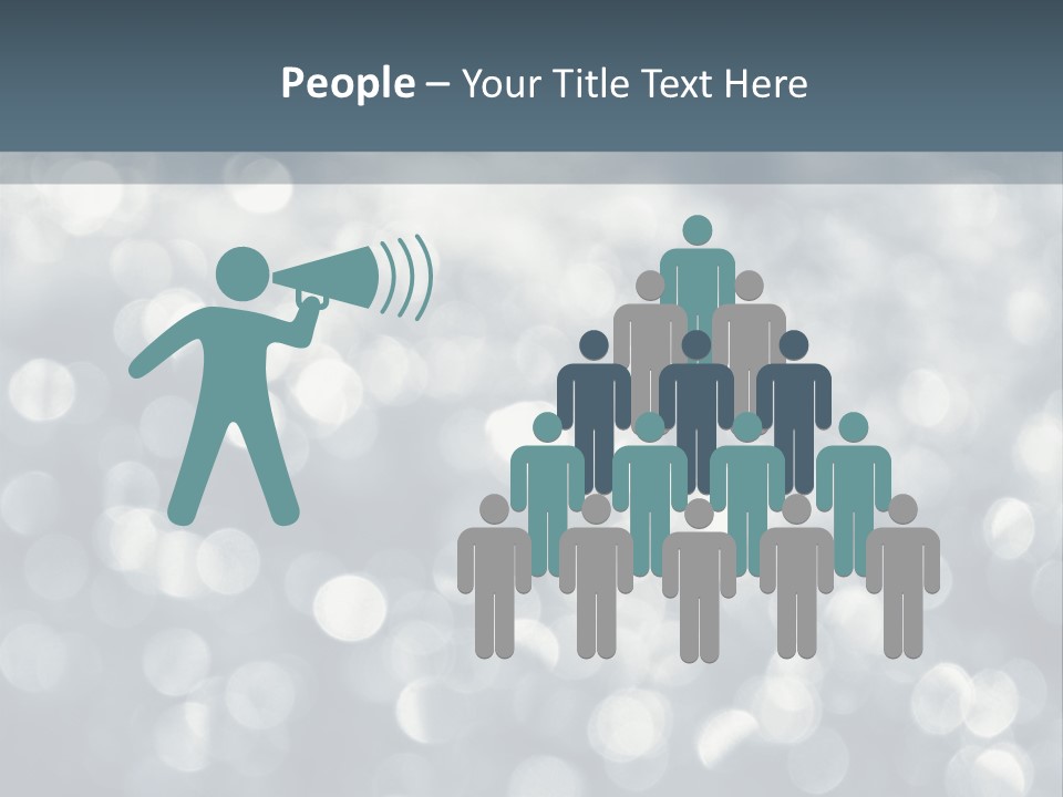 Snowflakes Blink Blurred PowerPoint Template