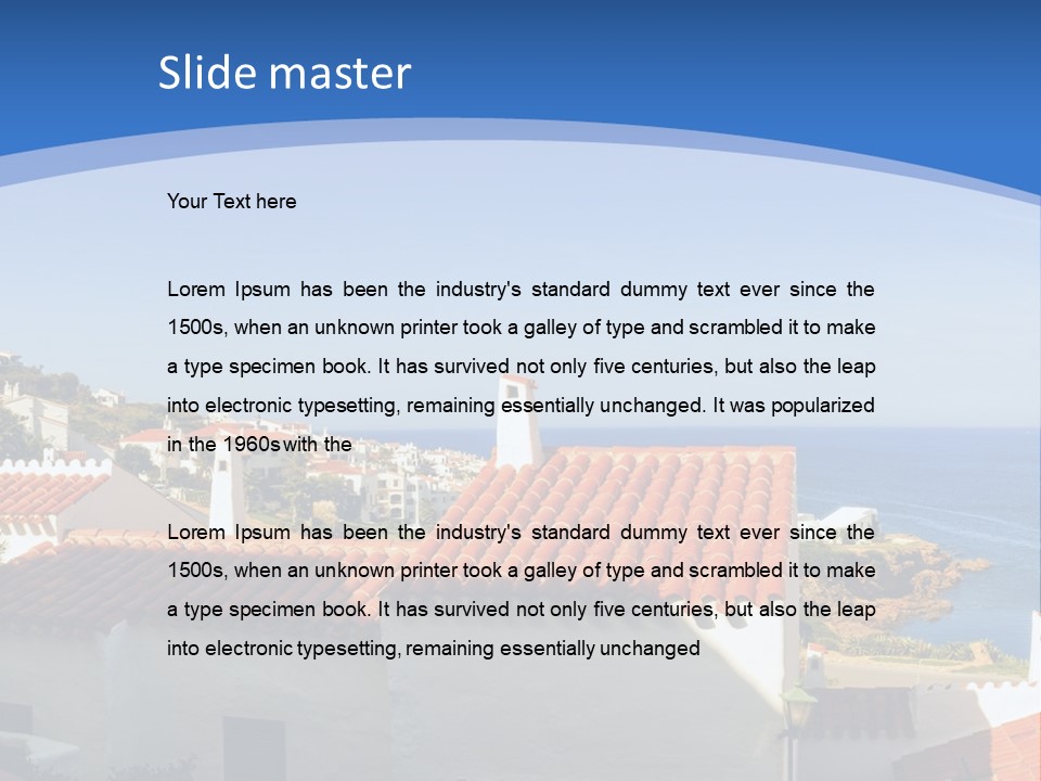 Tranquil White Leisure PowerPoint Template