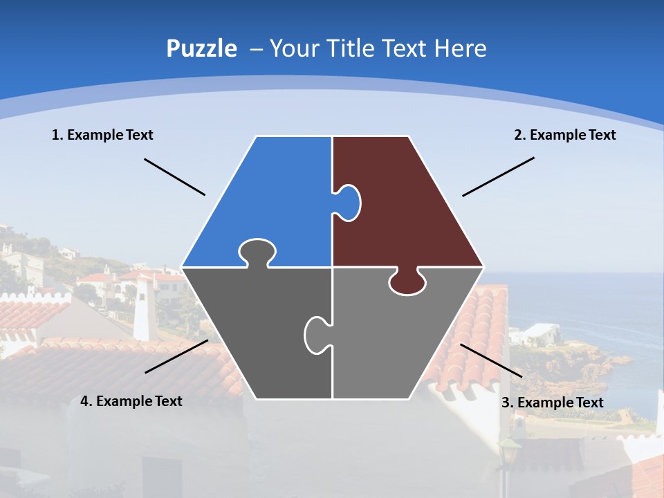 Tranquil White Leisure PowerPoint Template