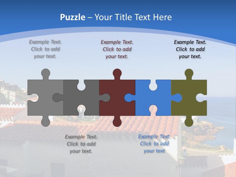 Tranquil White Leisure PowerPoint Template