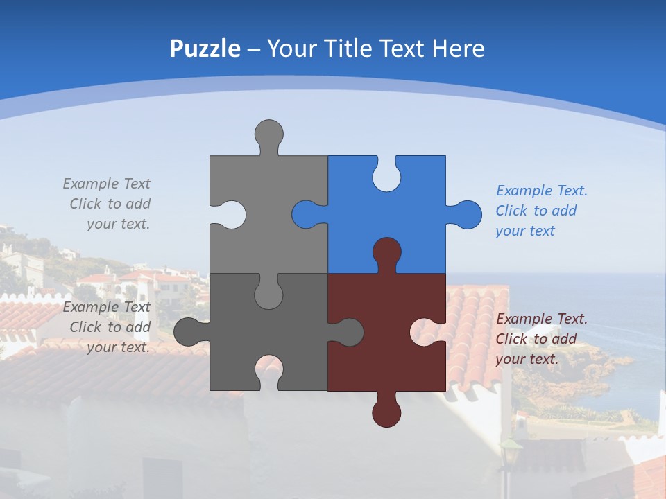 Tranquil White Leisure PowerPoint Template