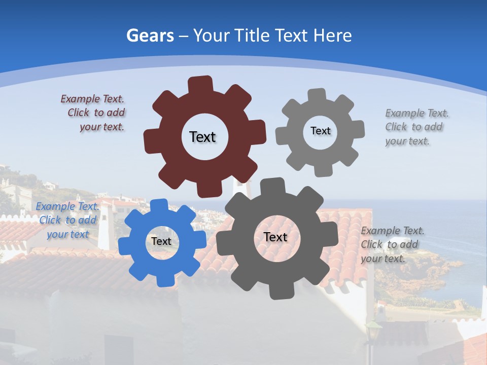 Tranquil White Leisure PowerPoint Template