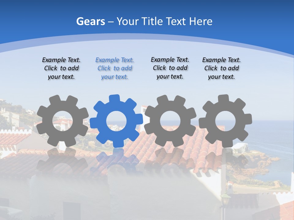 Tranquil White Leisure PowerPoint Template