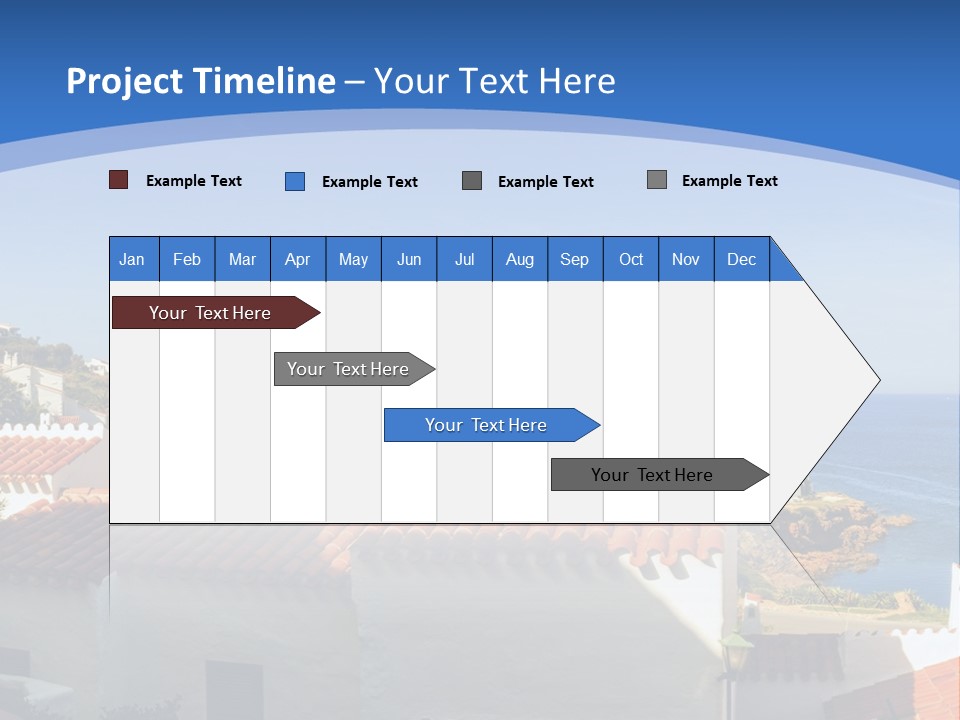 Tranquil White Leisure PowerPoint Template