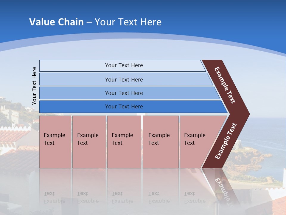 Tranquil White Leisure PowerPoint Template