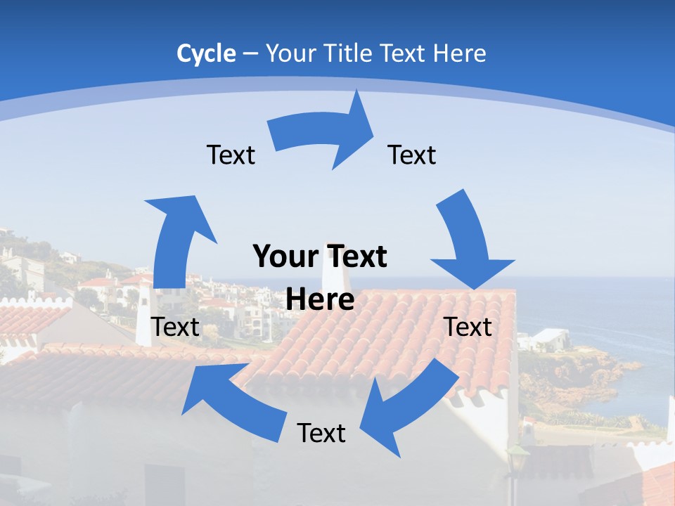Tranquil White Leisure PowerPoint Template