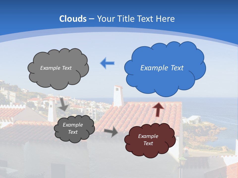 Tranquil White Leisure PowerPoint Template