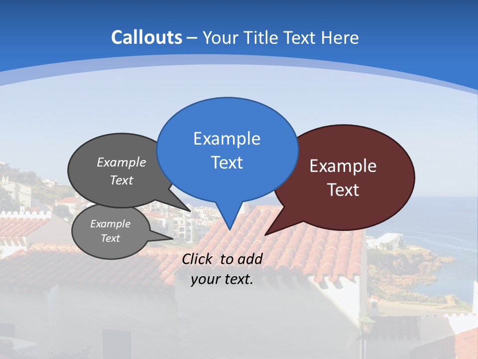 Tranquil White Leisure PowerPoint Template