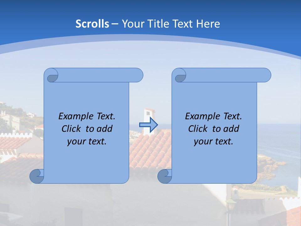 Tranquil White Leisure PowerPoint Template