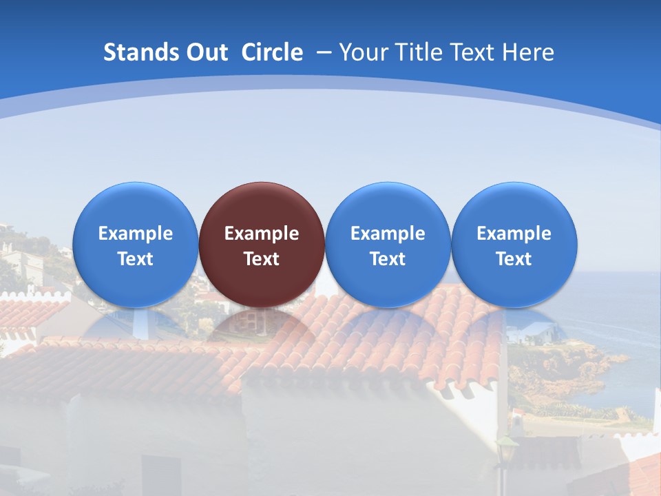 Tranquil White Leisure PowerPoint Template