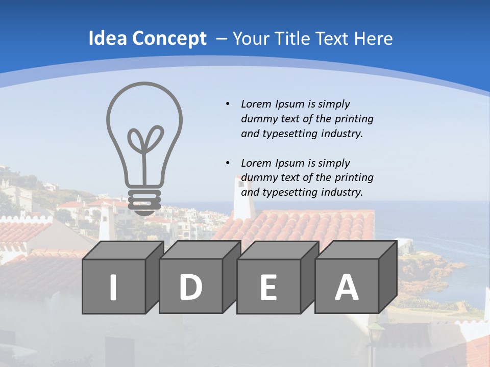 Tranquil White Leisure PowerPoint Template