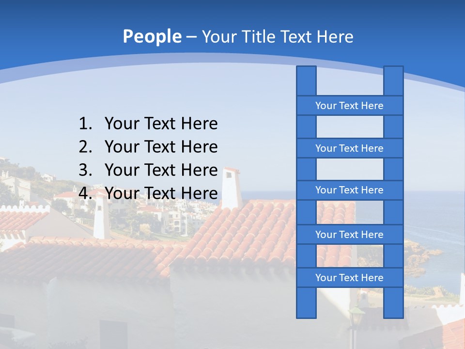 Tranquil White Leisure PowerPoint Template