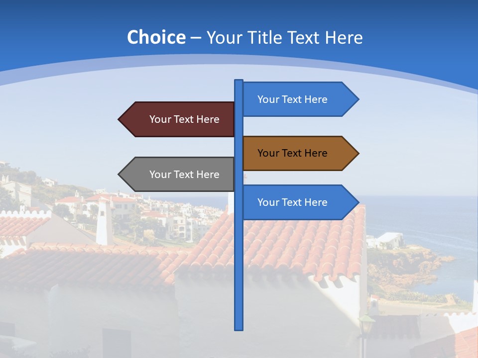 Tranquil White Leisure PowerPoint Template