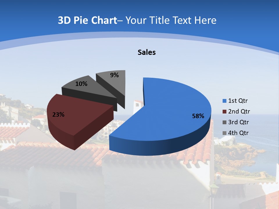 Tranquil White Leisure PowerPoint Template