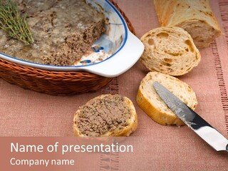 Knife Table Gourmet PowerPoint Template