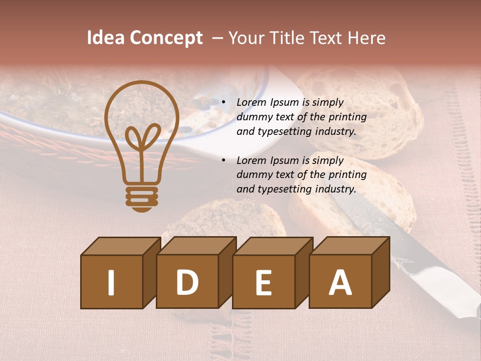 Knife Table Gourmet PowerPoint Template