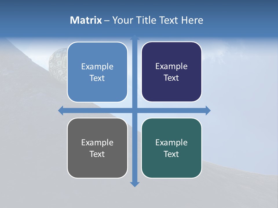 A Person Pushing A Ball Up The Side Of A Mountain PowerPoint Template