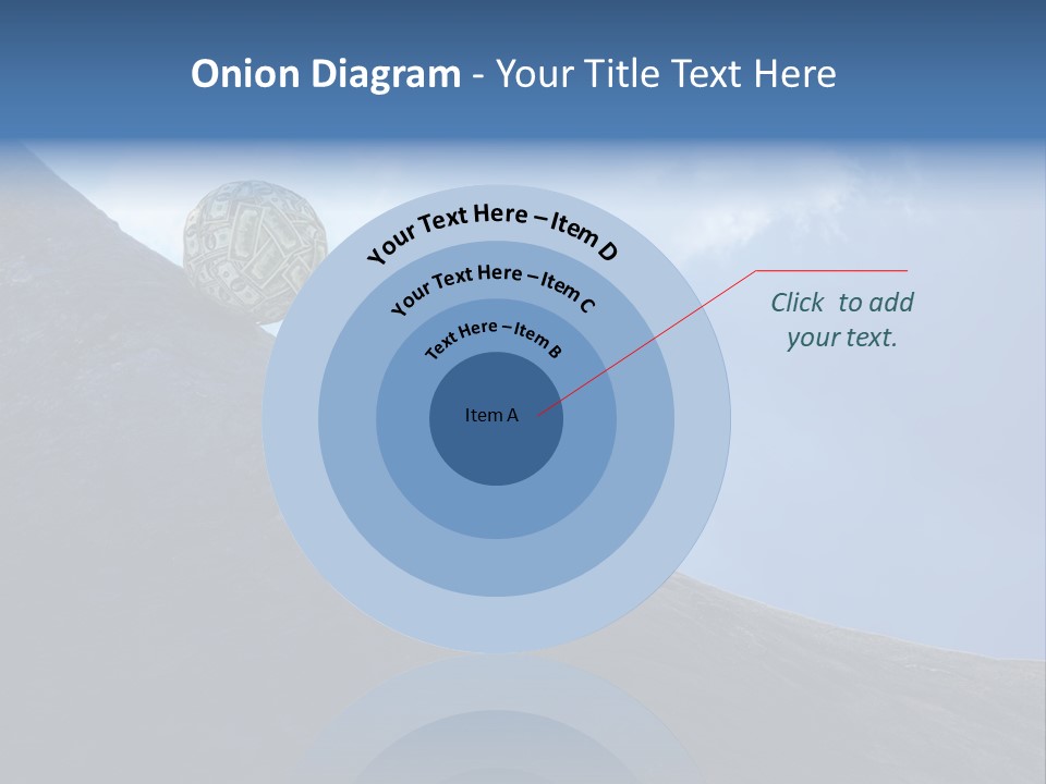 A Person Pushing A Ball Up The Side Of A Mountain PowerPoint Template