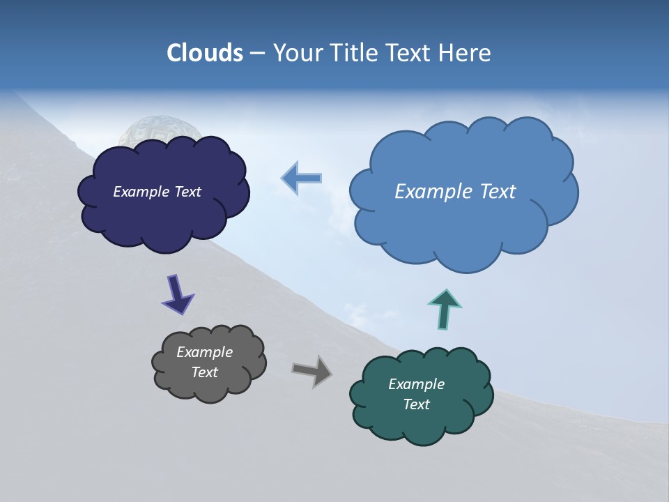 A Person Pushing A Ball Up The Side Of A Mountain PowerPoint Template
