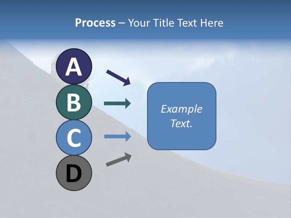 A Person Pushing A Ball Up The Side Of A Mountain PowerPoint Template