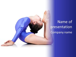 Girl Gymnastics Skill PowerPoint Template