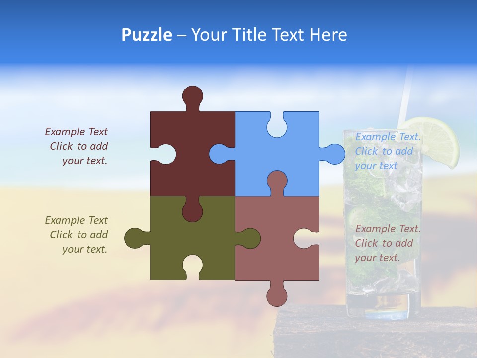 Mohito Yellow Fruit PowerPoint Template