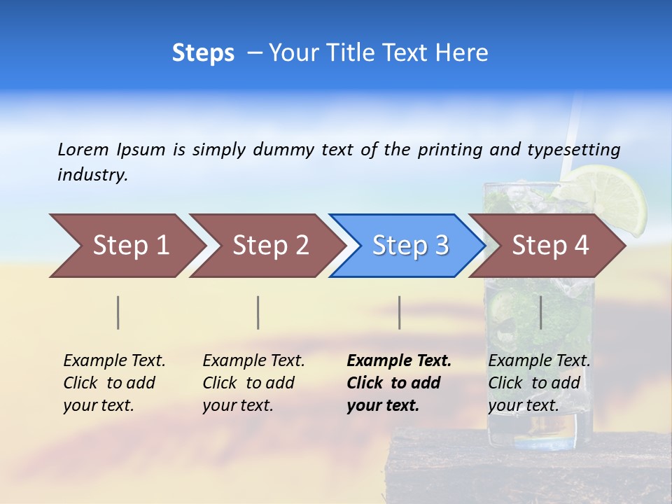 Mohito Yellow Fruit PowerPoint Template