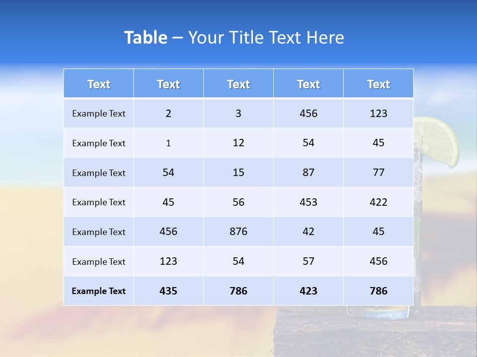 Mohito Yellow Fruit PowerPoint Template