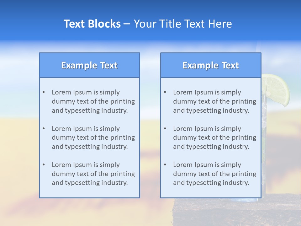 Mohito Yellow Fruit PowerPoint Template