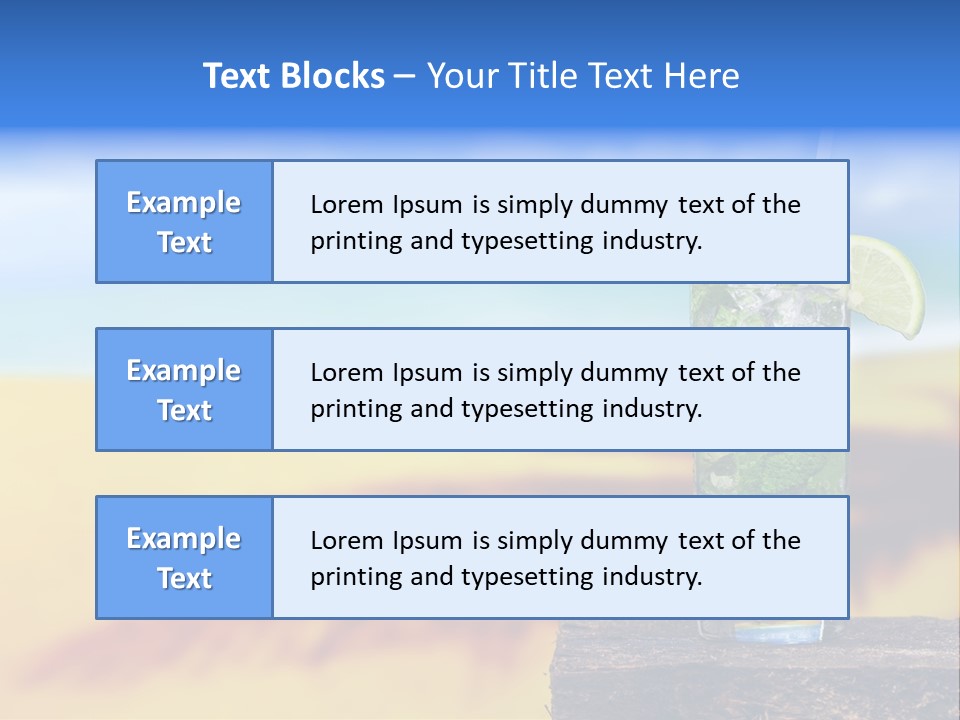 Mohito Yellow Fruit PowerPoint Template