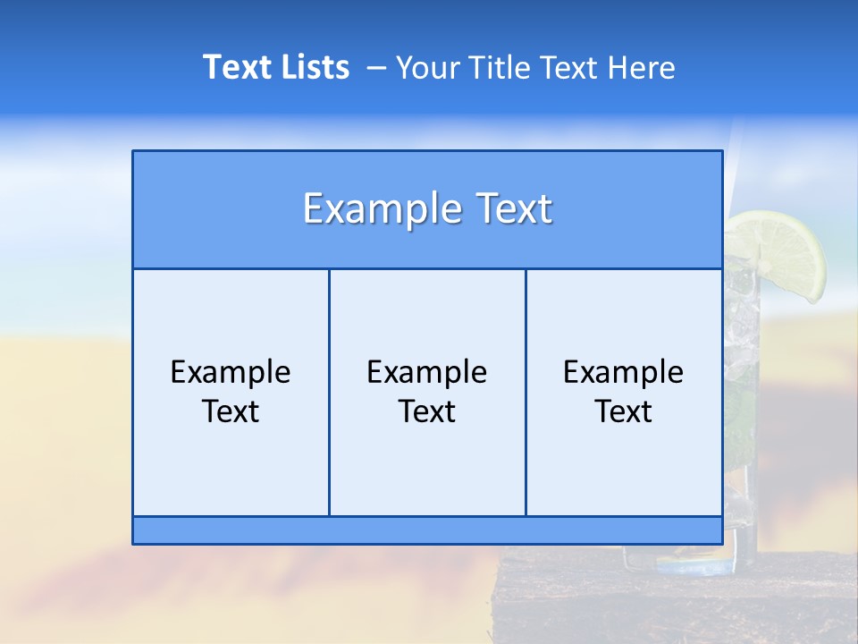 Mohito Yellow Fruit PowerPoint Template