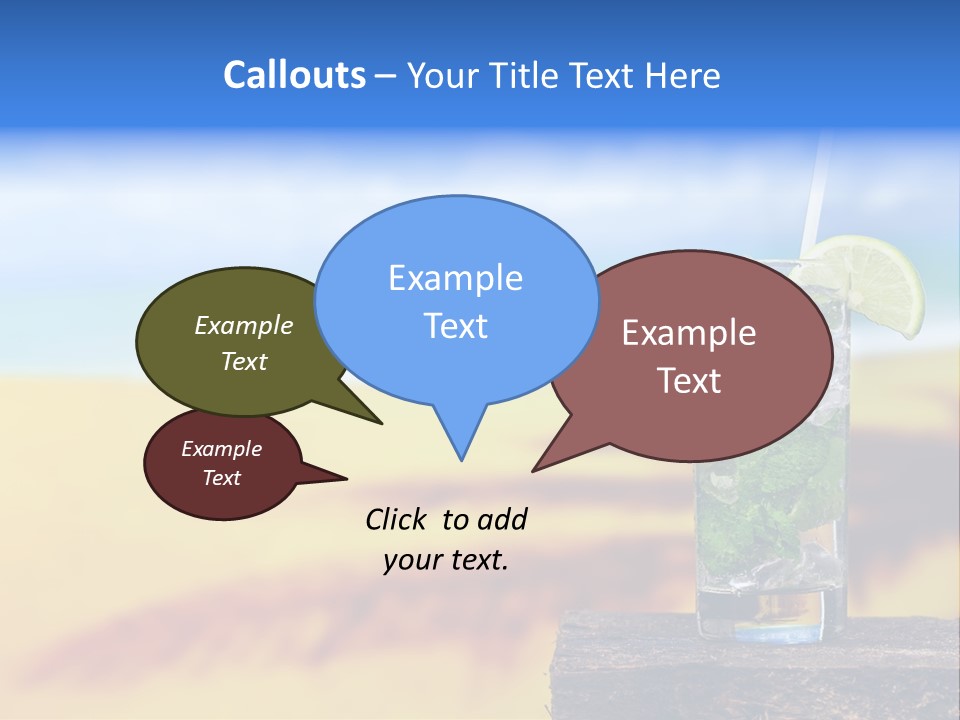 Mohito Yellow Fruit PowerPoint Template