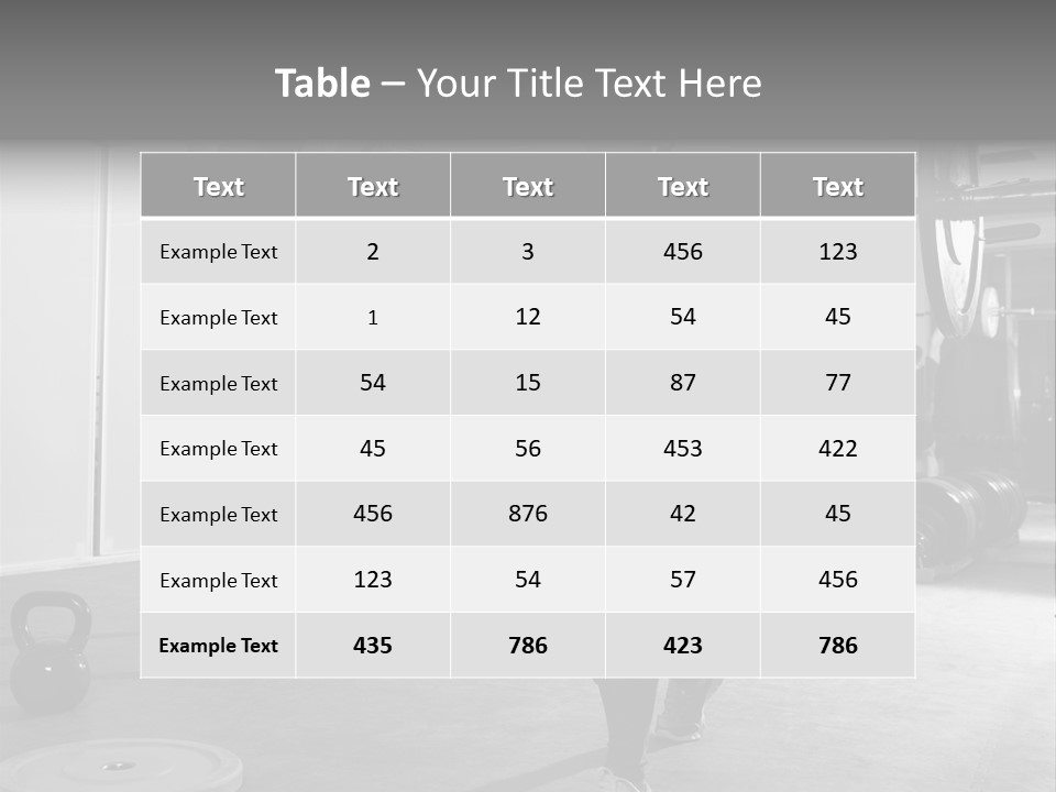 Coaching Weight Young PowerPoint Template