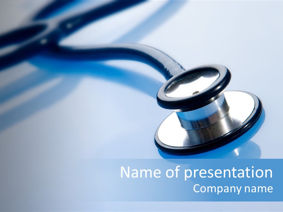 Medicine Frame Stethoscope Frame Treatment PowerPoint Template