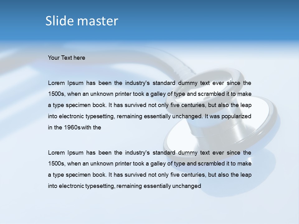 Medicine Frame Stethoscope Frame Treatment PowerPoint Template