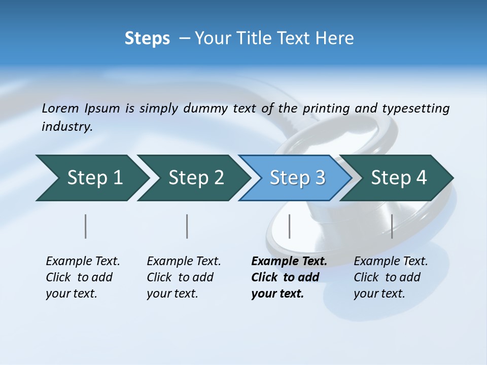 Medicine Frame Stethoscope Frame Treatment PowerPoint Template