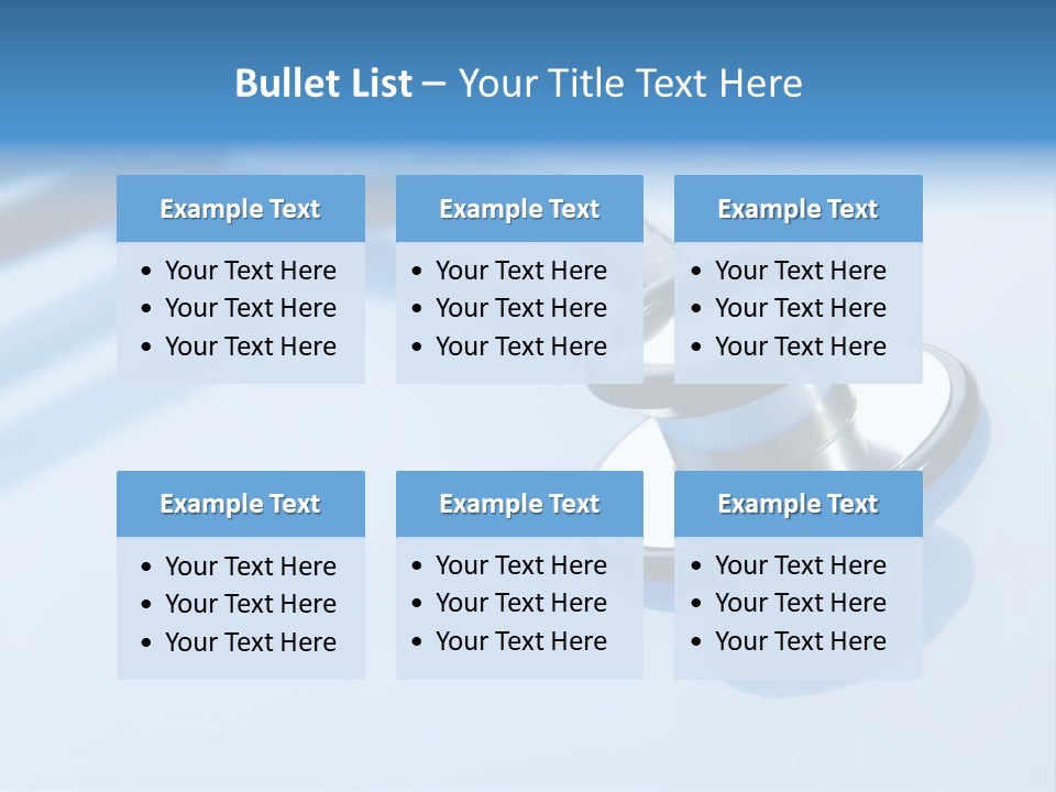 Medicine Frame Stethoscope Frame Treatment PowerPoint Template