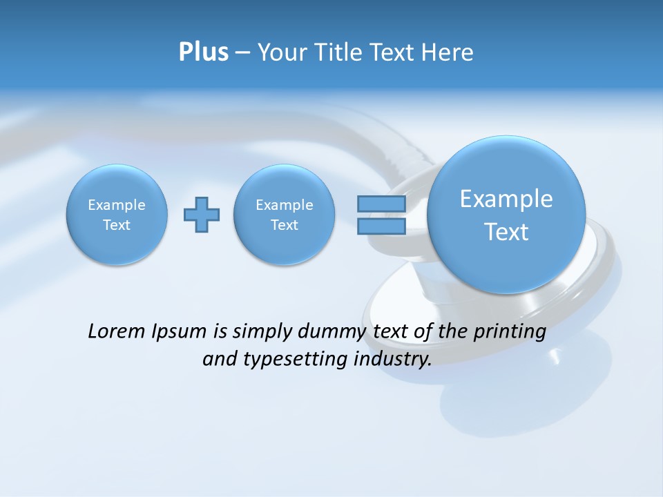 Medicine Frame Stethoscope Frame Treatment PowerPoint Template